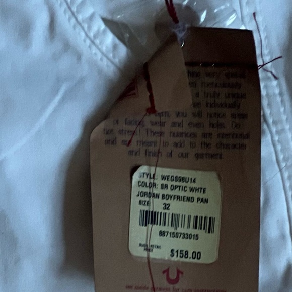 Never worn True Religion Chino Pants in white - Picture 2 of 3